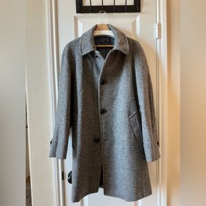 Vintage Pendleton Gray Wool Car Coat Raglan Sleeve 40